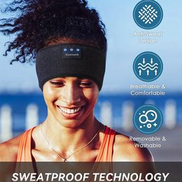 Sport Bluetooth bandeau bandeau de couchage casque doux élastique confortable sans fil musique écouteurs masque pour les yeux pour dormeur 240124