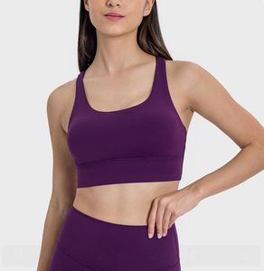 Sports Bra Running Fitness Yoga Tenues 4 lignes Push Up Tank Tops avec un soutien-gorge rembourré Vêtements de gymnase