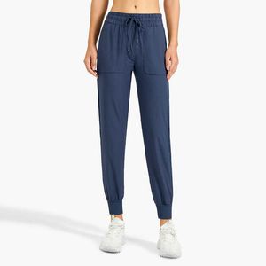 Pantalons de sport décontractés tenues de yoga cordon de serrage pour femmes petit pied lâche course fitness séchage rapide respirant Joffers poche vêtements de sport pantalons