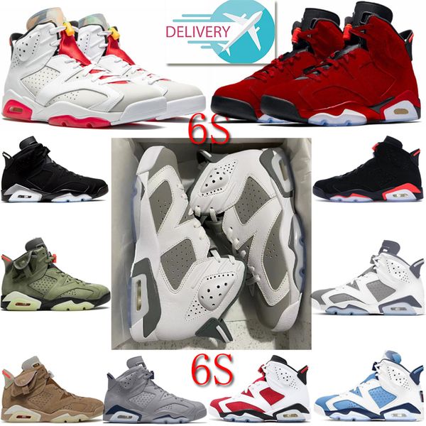 Sports Designer Jumpman 6 Chaussures de basket-ball Hommes Femmes 6s Toro Rouge Oreo Minuit Marine UNC Georgetown Université Infrarouge Bleu Formateurs Chaussure Taille Eur 36-47