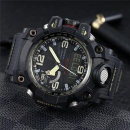 Sports Digital Quartz Men's GWG Watch Full Fonction Compass LED World Time résistant à l'eau Big Muddy King 1000 Oak Series
