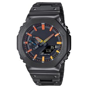 Sportief digitaal quartz herenhorloge GM-B2100 legering LED-wijzerplaat Volledig functionele wereldtijd waterdichte eiken serie