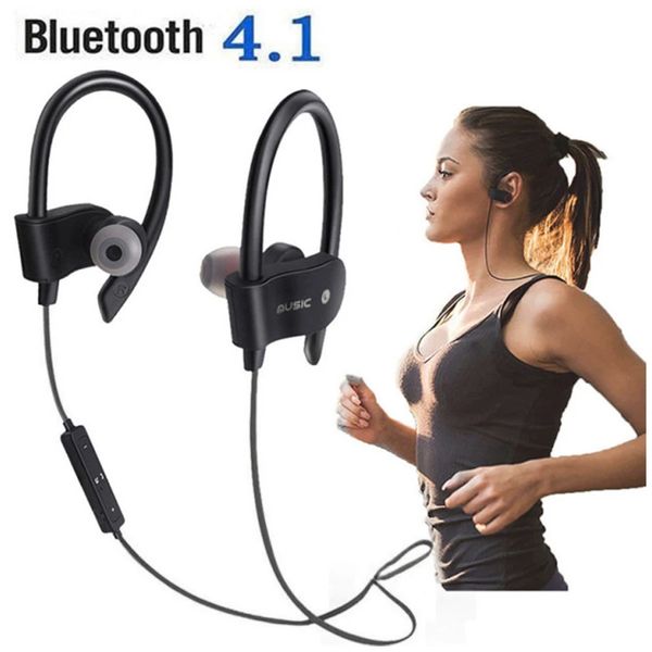 Sports Écouteurs sans fil 4.1 Casque Bluetooth exécutant la musique Stéréo Mini universelle Dual-in Bearplugs Bouchons d'oreille Hear Crochet d'oreille Headphones HiFi