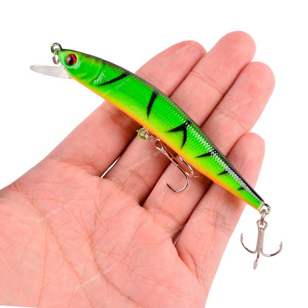 1pcs 8.2g 10 cm Luros de pesca Minnow Wobbler Flotante Basco Trolling Artificial Hard Crankbait Carp Pesca Tackle Fishing Tackle Fishing -Fishing señuelos