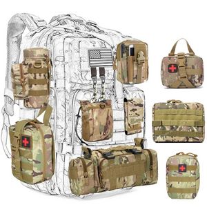 Molle Jachttas Outdoor Accessoires Heuptas Survival Gereedschap Zakje EDC Medische Kits voor Tactische Riemen Schouderrugzak JachtJachttassen