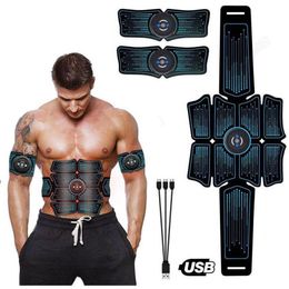 Divertissement sportif Ceinture vibrante Machine Ab Trainer EMS Stimulateur musculaire abdominal Toner Fitness Équipement d'entraînement Ceinture de gymnastique à domicile Q190L