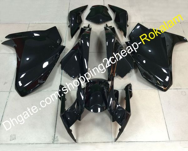 Carénage de sport pour pièces Honda VFR1200 2010 2011 2012 2013 VFR 1200 VFR1200F ensemble de carénages de moto ABS noir brillant (moulage par injection)