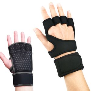 Sports Fitness gant haltère haltérophilie exercice antidérapant résistant à l'usure entraînement demi-doigt allongé gants de poignet