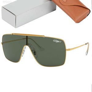 Sports pour l'équitation Design de mode Lunettes de soleil Lunettes de soleil Hommes Femmes Shades Wings II Lunettes de soleil avec étui en cuir Chiffon propre et emballages de vente au détail 3697 raies ban O7CC