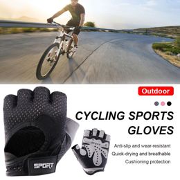 Gants de sport 1 paire demi-doigt gant de vélo avec coussin de Gel anti-dérapant cyclisme pour hommes femmes Fitness exercice de gymnastique