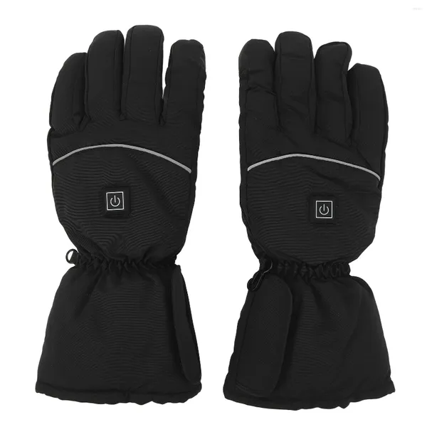 Guantes deportivos 1 par calentado omnidireccional eléctrico con batería calefacción impermeable interfaz DC pantalla táctil para invierno al aire libre