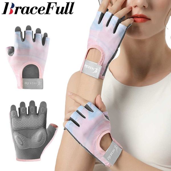 Gants de sport 1 paire Gants d'entraînement Hommes Femmes Gym Levage Fitness Escalade Exercices Work Out Poignet Ceinture Shock Absorb Foam Pad Palm Crossfit P230511