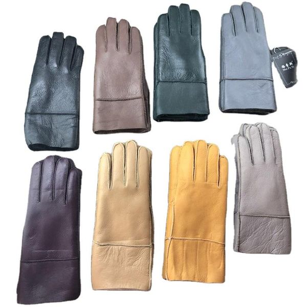 Gants de sport chauds pour femmes, en fourrure de mouton, en cuir, pour l'extérieur, vente en gros, hiver 2021