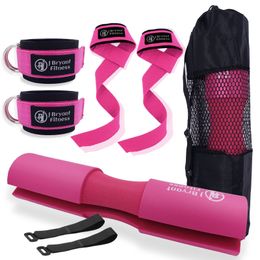 Sporthandschoenen 3-in-1 halterpadset met draagtas Gewichtheffen Polsbandages en Gym-enkelbanden voor Lunges Hip Thrust Powerlifting Deadlift 230301