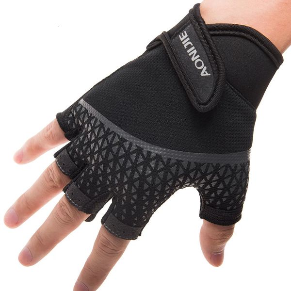 Gants de sport AONIJIE unisexe cyclisme en plein air demi-équipement entraînement Fitness antidérapant respirant doigt poignet garde 231114