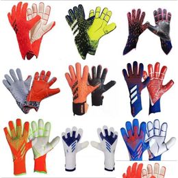 Sporthandschuhe Cross-Border Selling Sile Rubber Waterproof Anti-Skid Latex Adt Kinder Fußball Torwart Drop Lieferung im Freien A Dhmhr