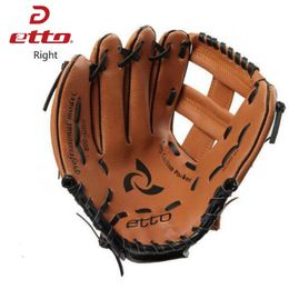 Gants de sport Etto haute qualité PVC 1011 pouces hommes gant de Baseball professionnel main droite gant d'entraînement de softball enfants pour Match HOB004Y 231109