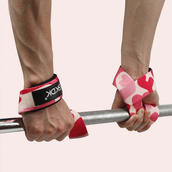 Support de poignet sangle de levage de gymnastique noir rouge gris gants de fitness poignées antidérapantes ceinture de poids de poignet entraînement de musculation