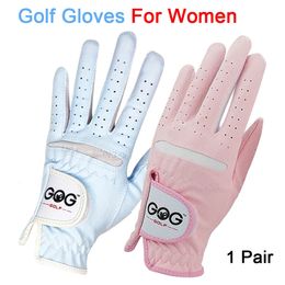 Sporthandschoenen Golfhandschoenen voor dames dame Meisje Professioneel 1 paar Roze Blauw 2 kleuren stof sport golfspelbal Tennis Honkbal Cadeau 1 paar 231012