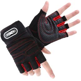 Guantes deportivos Guantes de gimnasia Fitness Guantes de entrenamiento de peso pesado Hombres Mujeres Culturismo Medio dedo Guantes antideslizantes Muñeca Levantamiento de pesas Deportes P230516