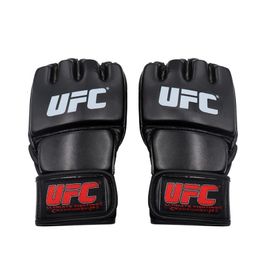 Gants de sport demi-doigt boxe cuir PU combat coup de pied karaté Muay Thai entraînement entraînement Taekwondo protecteur 230824