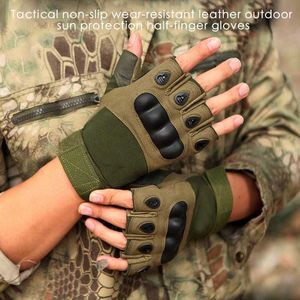 Gants de sport demi-doigt gants pour hommes en plein air militaire tactique gants sport tir chasse moto cyclisme gants P230516