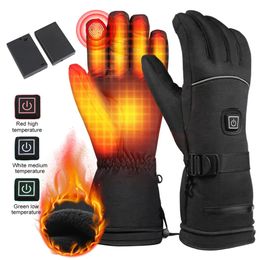 Gants de sport Gants chauds étanches caloduc écran tactile gants de moto alimentés par batterie gants de course de moto 231023