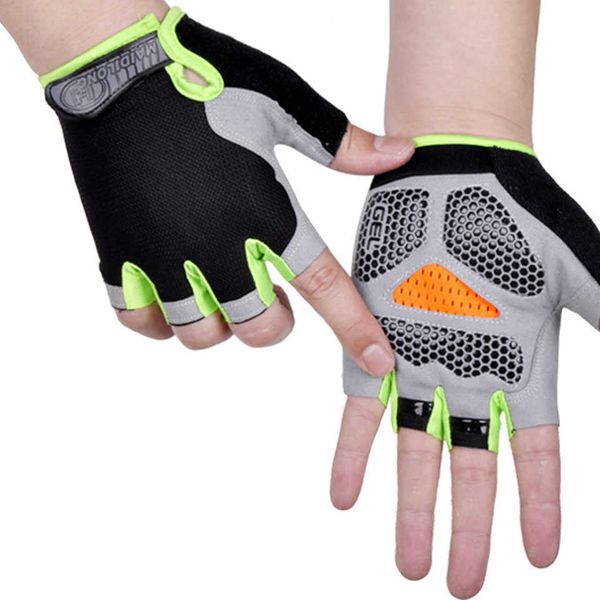 Gants de sport Vente chaude gants de cyclisme hommes femmes demi-doigt anti-sueur gants de vélo de montagne anti-dérapant pro gym fitness vélo sport gants P230512