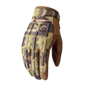 Sporthandschoenen Hot Sales Outdoor Sports Tactische handschoenen Full Finger Long Camo Glove Army Militaire anti-skip uitrusting Airsoft Biking Shooting Men Q240525