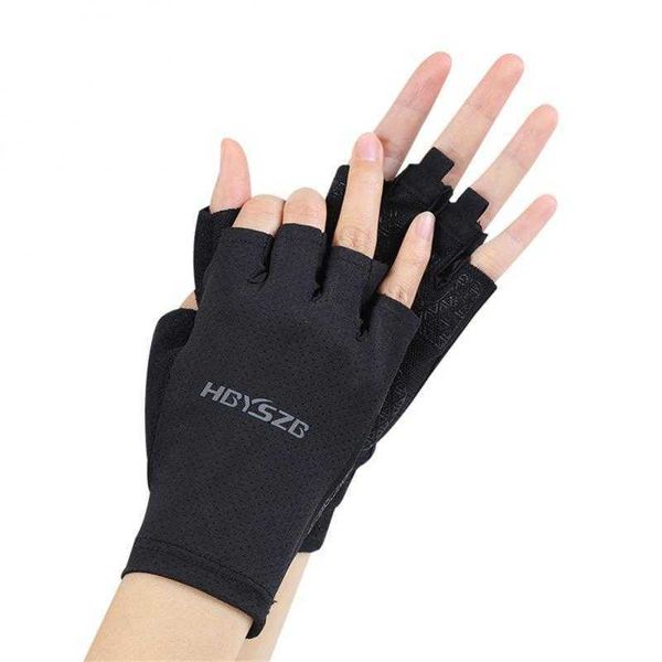 Gants de sport Filet de glace Gants sans doigts Jeux de plein air antidérapants Gants de vélo Gants d'équitation Filet à papillons Hommes Gel de silice Femmes P230516