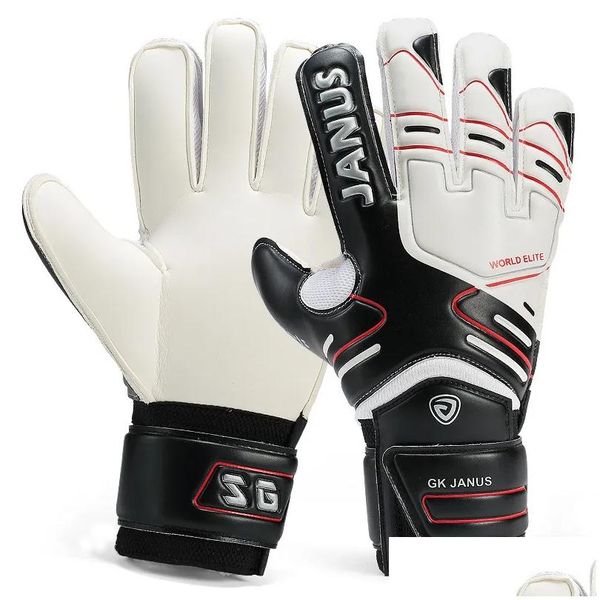 Guantes deportivos Janus FL Latex Mesh Portero de fútbol profesional Espesar Protección de dedos Guardia Portero Fútbol 220613 Entrega de gotas DHDKG