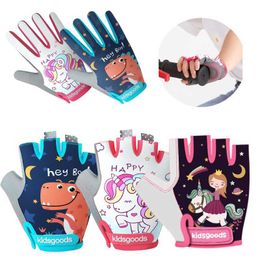 Gants de sport enfants gants de cyclisme demi-doigt skate enfant VTT gants de vélo gants de sport pour garçons et filles enfants P230511