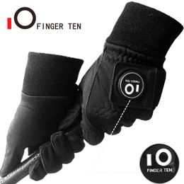 Gants de sport Hommes Chaud Hiver Golf avec Balle Marqueur Coupe-Vent Imperméable Respirant Temps Froid Grip Gant Femmes Noir Goutte 230615