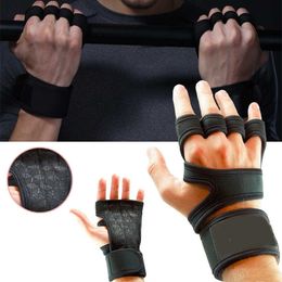 Sporthandschoenen Nieuw 1 paar Gewicht Lifting Training Gloves Men Women Fitness Sport Body Building Gymnastics Grips Gym Hand Palm Protector Handschoenen P230511