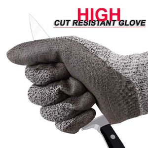 Gants de sport NMShield 1251012 paires ANSI A4 gants de travail anti-coupure HPPE PU haute flexibilité résistant à la manipulation du verre gants de sécurité de boucher 231011