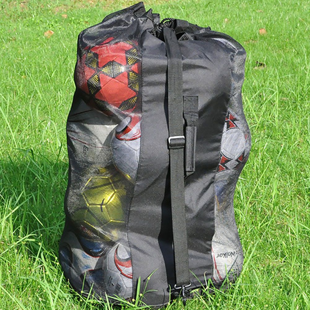Gants de sport football de football en plein air portant un sac grand ballon à balle étanche de basket de basket-ball filet en filet