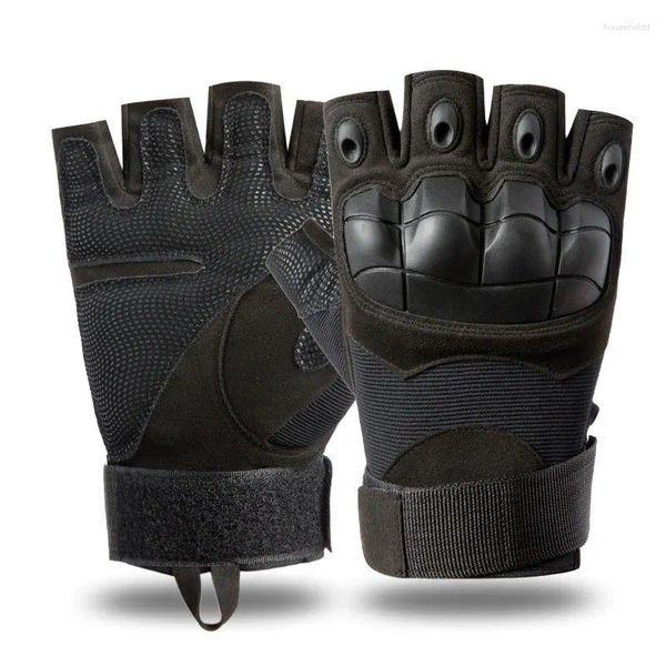 Guantes deportivos Protección Shell Táctico Medio Dedo Fitness Senderismo Montar Ciclismo Militar Mujeres Hombres