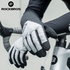 Gants de sport ROCKBROS vélo respirant antidérapant cyclisme écran tactile hiver thermique chaud doigt complet gant équitation 231118