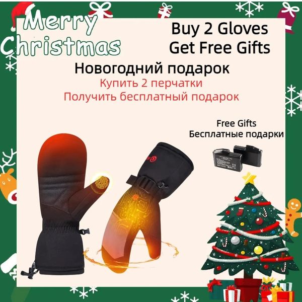 Guantes deportivos SAVIOR HEAT Manoplas calentadas de invierno Batería recargable Eléctrica para esquí Guante térmico con rayos de calor Hombres Mujeres 231213