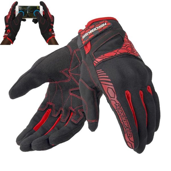 Gants de sport écran tactile Moto hommes/femmes doigt complet respirant course tout-terrain ADV vélo équitation Moto