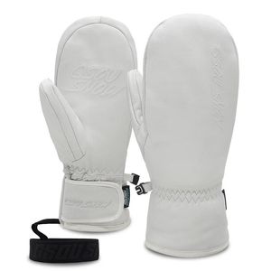 Gants de sport en peau de mouton glace neige accessoires de plein air imperméable portable snowboard mitaine Ski paume Fivefinger Unsex 231213