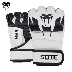 Gants de sport SOTF blanc MMA Serpent venimeux Gants de boxe multicolores Tiger Muay Thai Muay Thai Gant de combat de boxe Sanda Pads Box 230824