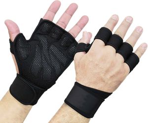 Gants de sport Sports Cross Training Gants Support de poignet Haltérophilie Fitness-Silicone Sans callosités-Convient Hommes Femmes-Gants d'haltérophilie 230504