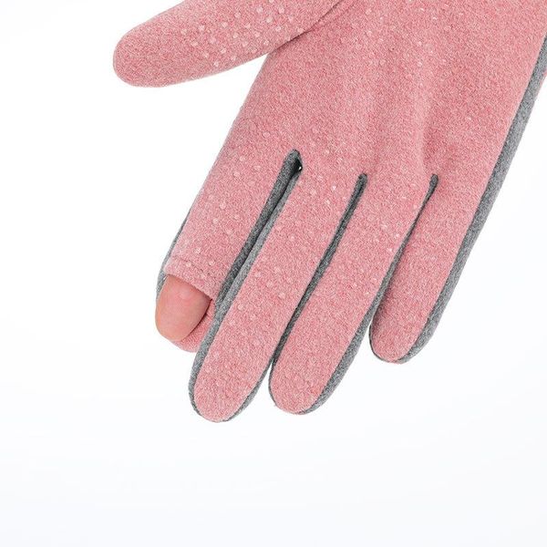 Gants de sport chauds pour femmes, coupe-vent, couverture rabattable, écran tactile, cyclisme en plein air, conduite, antidérapants, automne et hiver