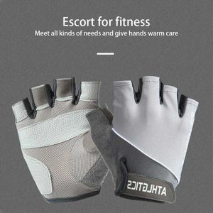 Sporthandschoenen zomer gym mannen dames fitnesshandschoenen gewichtheffen training handschoenen elastische sport half vinger fietsen fietsaccessoires p230512