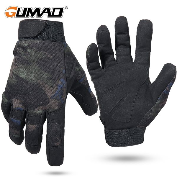 Gants de sport Été Hommes Tactique Chasse Noir Doigt Complet Gant Armée Militaire Vélo Mitaine Camo Airsoft Randonnée Escalade Tir 230829