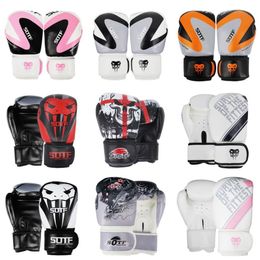 Gants de sport SUOTF MMA Combats féroces Boxe Gants de sport en cuir Tiger Muay Thai pads de boxe combat WomenMen sanda boxe thai boîte à gants mma 230210