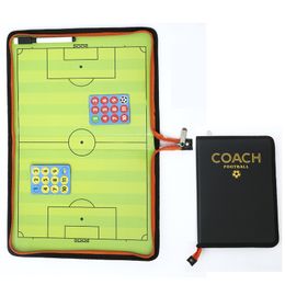 Gants de sport Conseil tactique Zipper magnétique Football Stratégie pliable avec stylo presse-papiers 230313