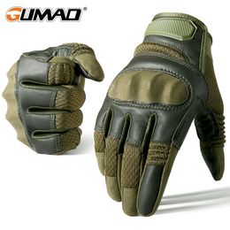 Gants de sport écran tactile PU cuir tactique armée militaire combat Airsoft randonnée cyclisme escalade tir plein doigt mitaines hommes 221021