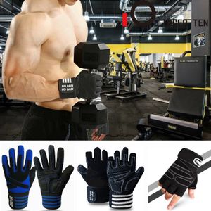 Sporthandschoenen trainen fitness mannen vrouwen volle half vingergewicht tillend handschoenpolsteunbeschermer apparatuur druppel 221104